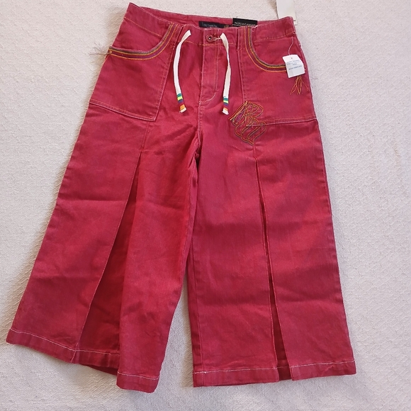 roca wear ♡ wide leg y2k jeans red flare - Picture 1 of 13
